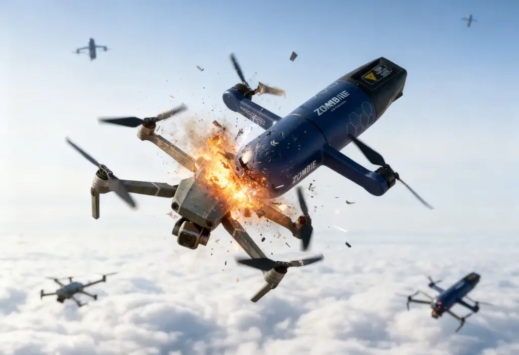 Zombie Drones intercepting rogue drones