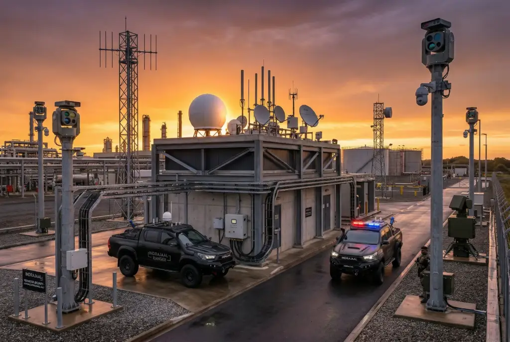 Hightech security installation at industry