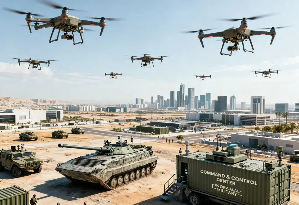 Battlefield scene showing multiple