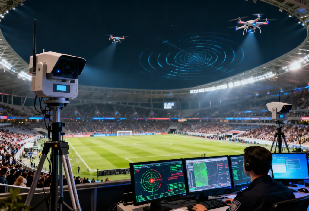 Indrajaal drone system protecting public event