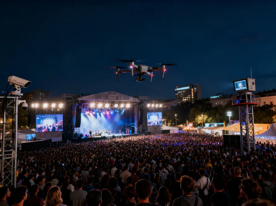 Indrajaal drone system protecting public event