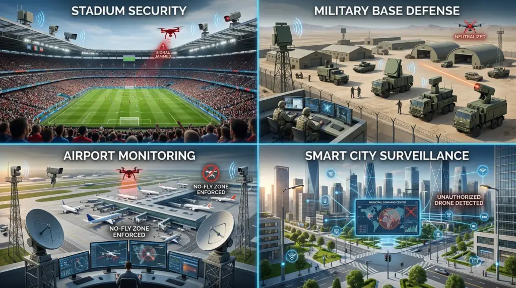 Applications of AI-powered anti-drone systems