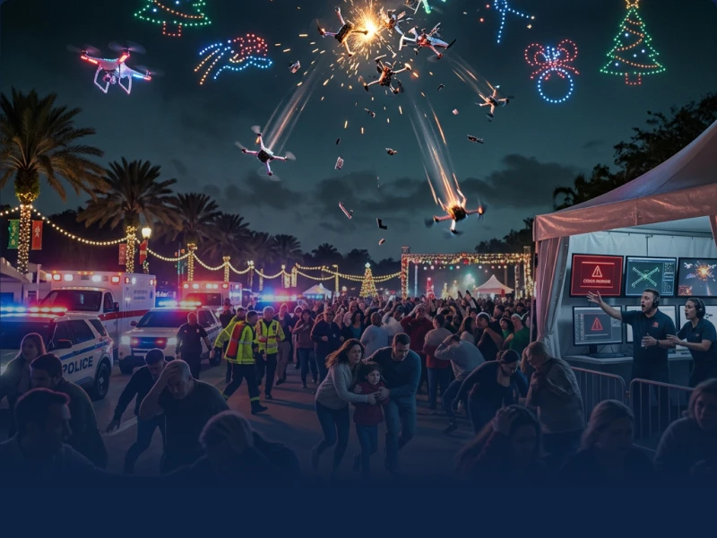 Drone Crash at light show (Florida, 2024)