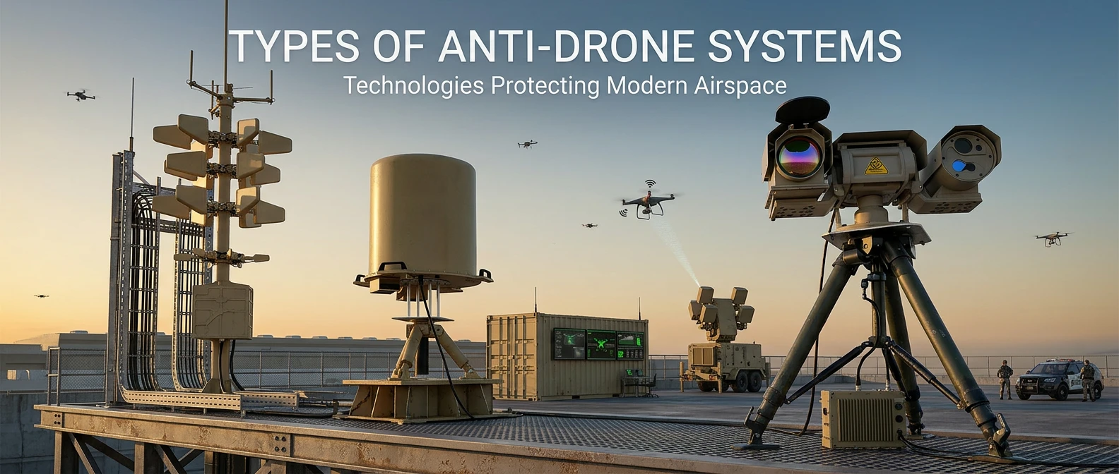 Types of Anti-Drone Systems Explained: Technologies Protecting Modern Airspace