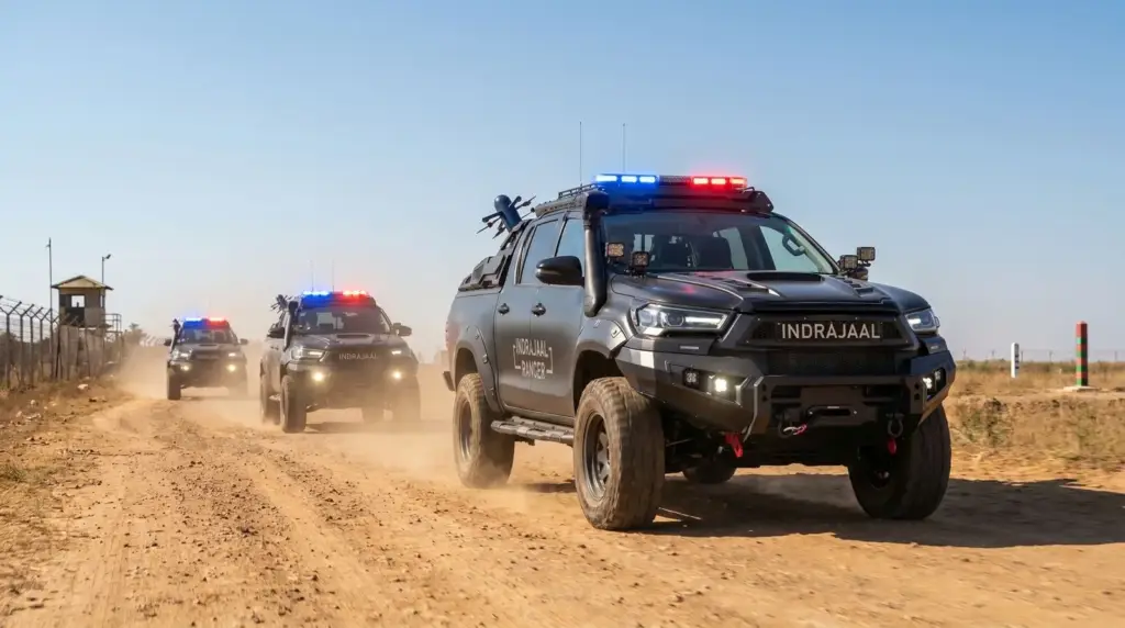 Indrajaal Ranger Anti-Drone Patrol vehicle