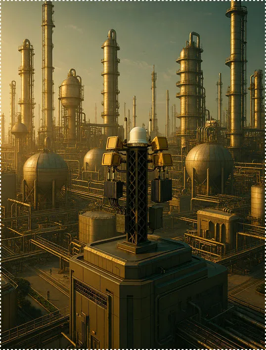 Indrajaal Infra counter drone system protecting critical refinery infrastructure